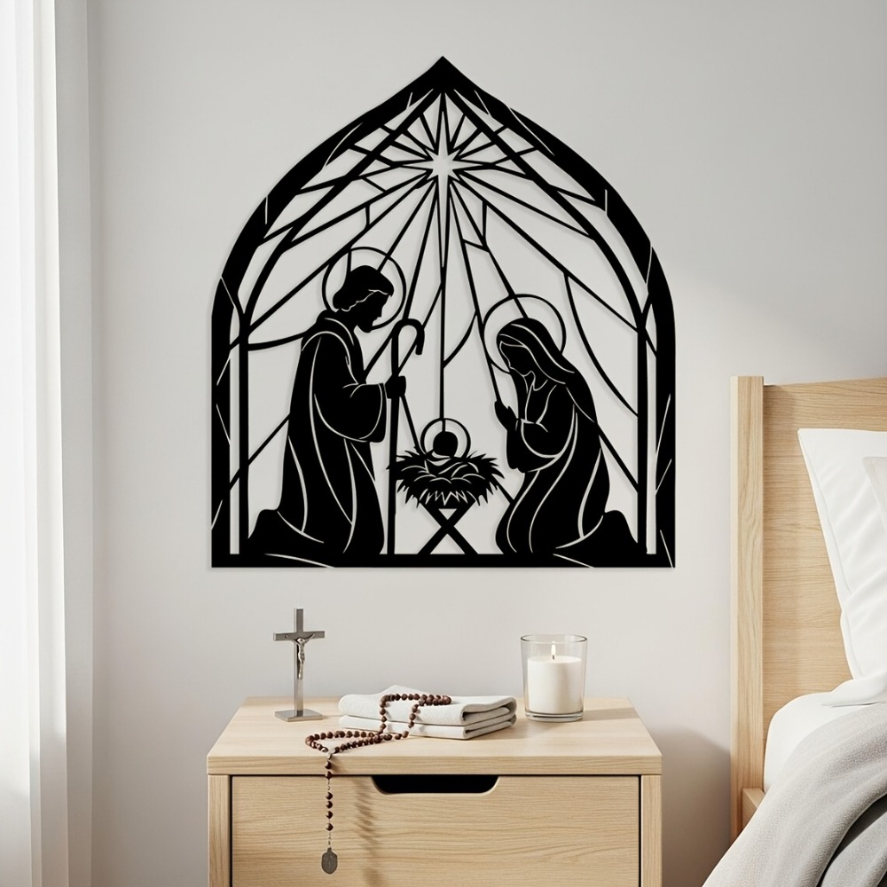 Home Decor In - CIFBUY Religious Jesus Nativity Metal Wall