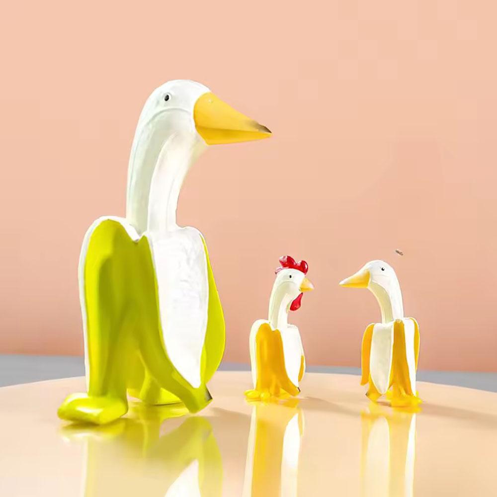 Home Decor Express - Banana Duck Decoration - Expressive Eyes,