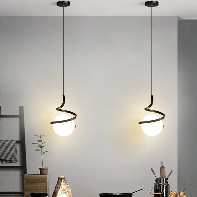 Hanging Moon Lamp - Nordic LED Pendant Light Bedroom Bedside