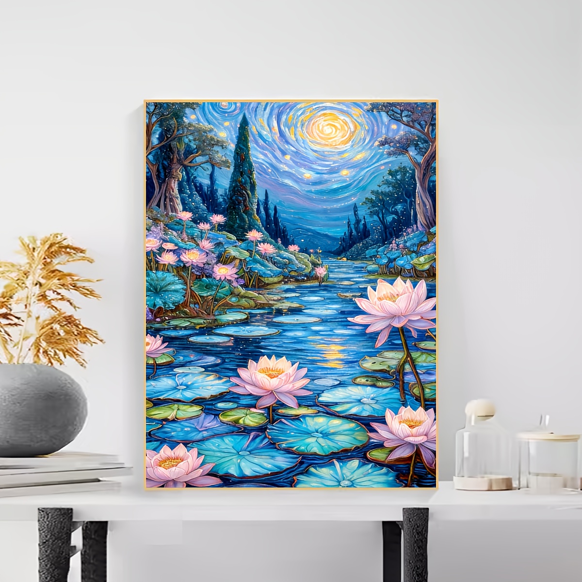 Home Decor Under 1000 - 500/1000/1200/2000PCS Puzzles for Adults Lotus Pattern