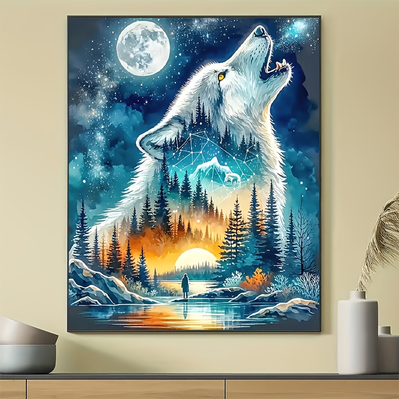 Home Decor Under 1000 - 500/1000/1200/2000PCS Puzzles for Adults Night Wolf