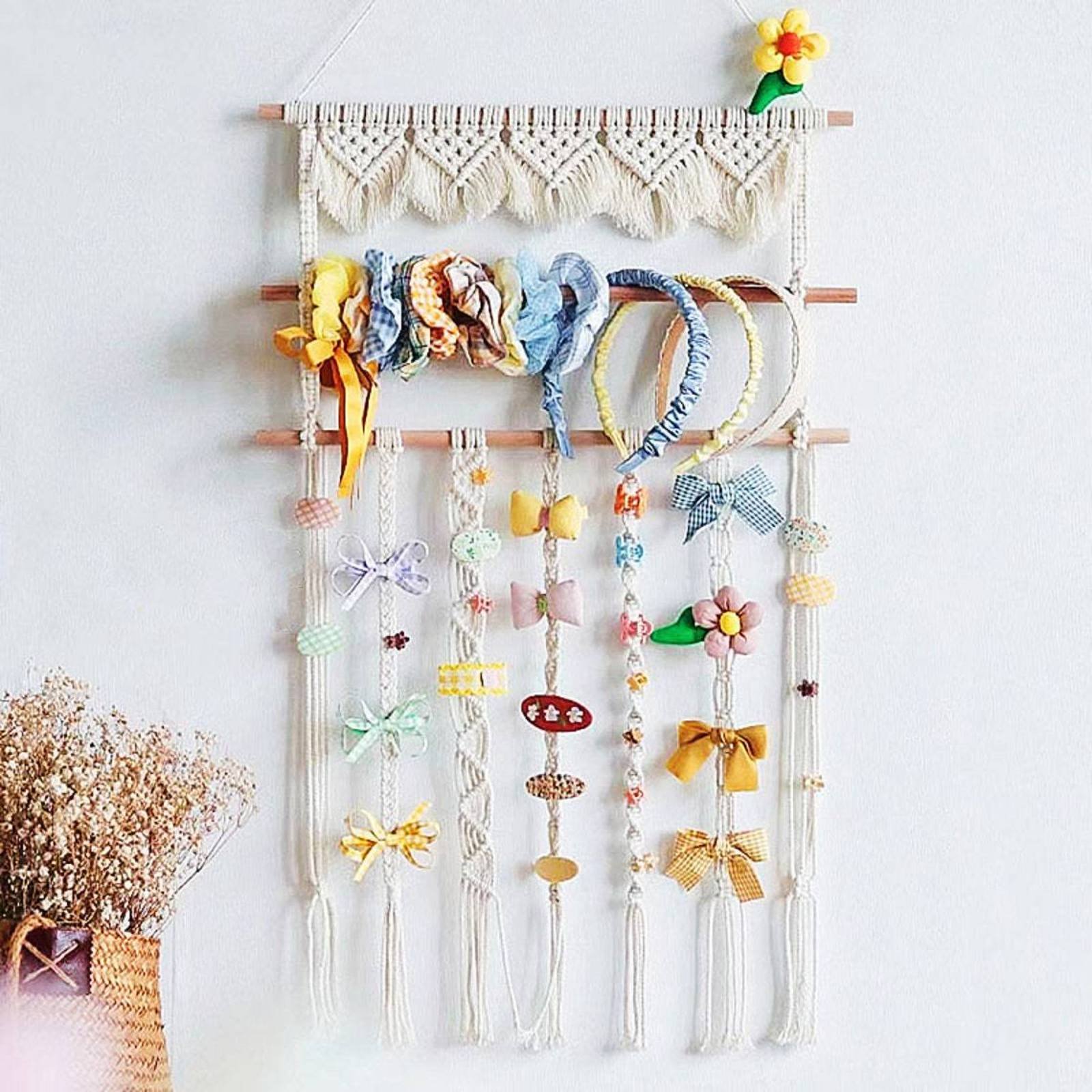 Macrame Wall Hanging - Macrame Hanging Shelf Handmade Cotton Rope