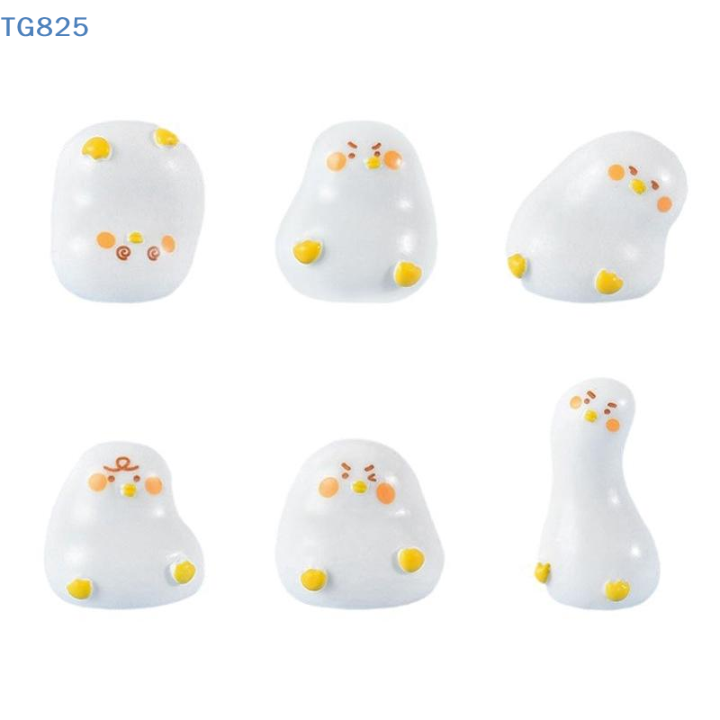 Home Decor Express - 【SA】6Pcs Cute Mini White Duck Resin