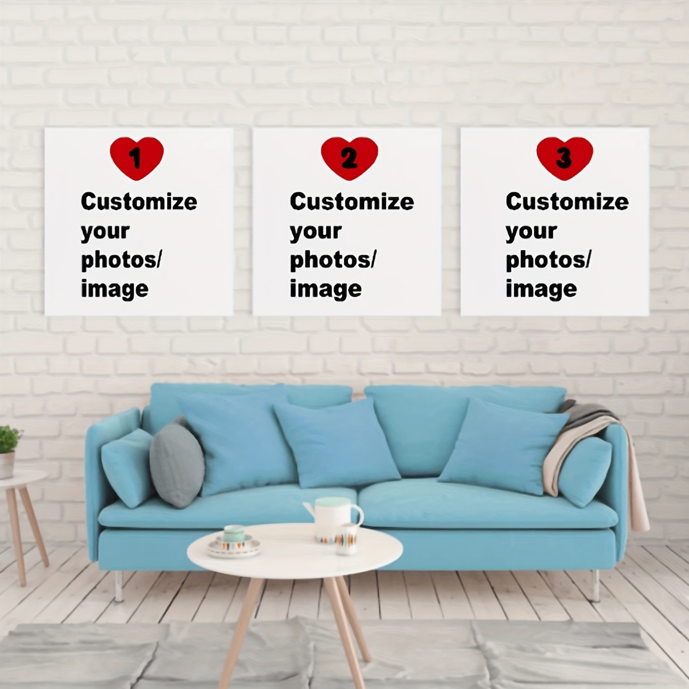 Home Decor Foto - 3pcs/set Custom Square Canvas Poster Personalized