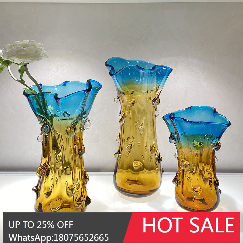 Glass Vase Nordic - MJY Nordic Glass Vase Light Luxury