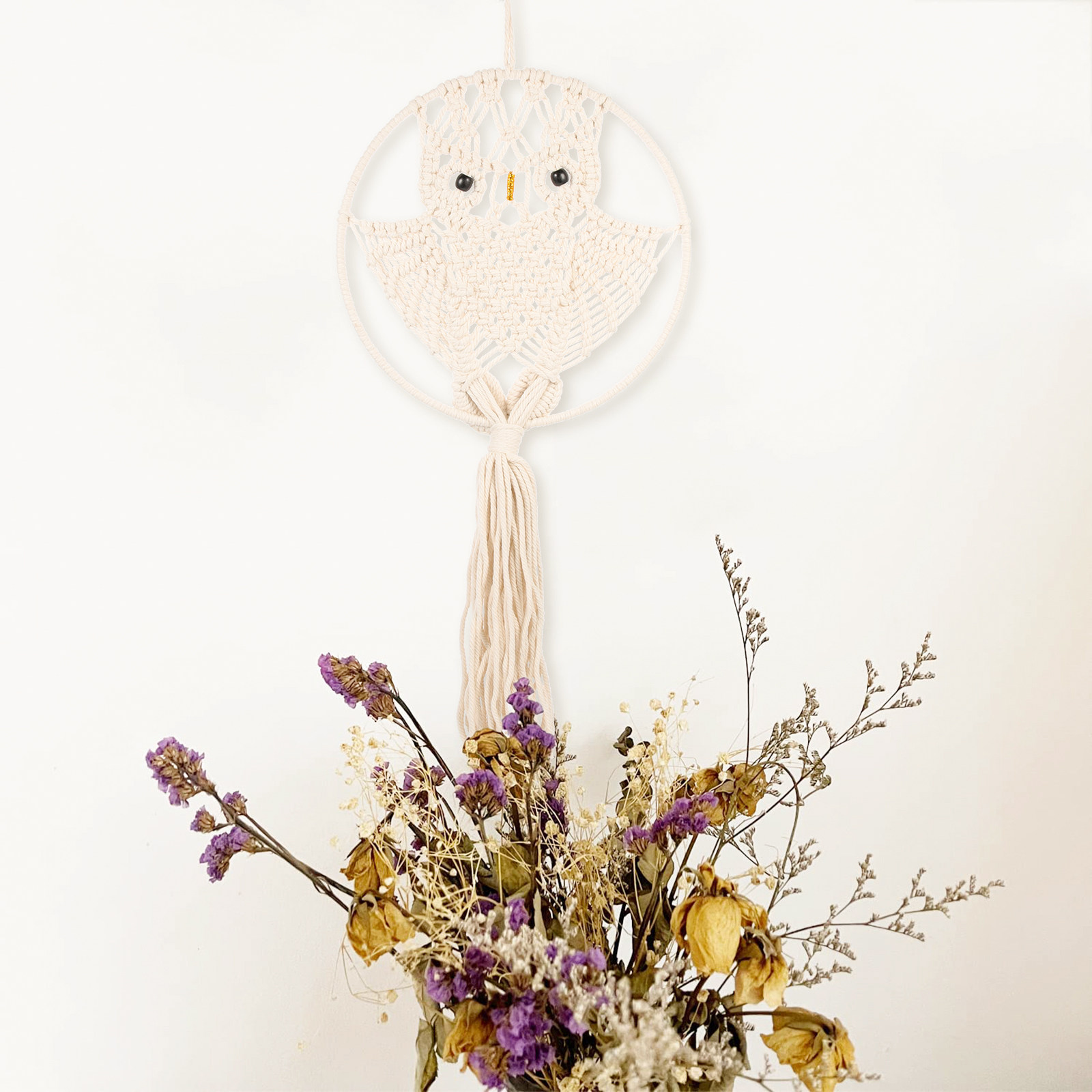 Owl Macrame H Woven Woven Tass - огляд і ціна Macrame Wall Hanging