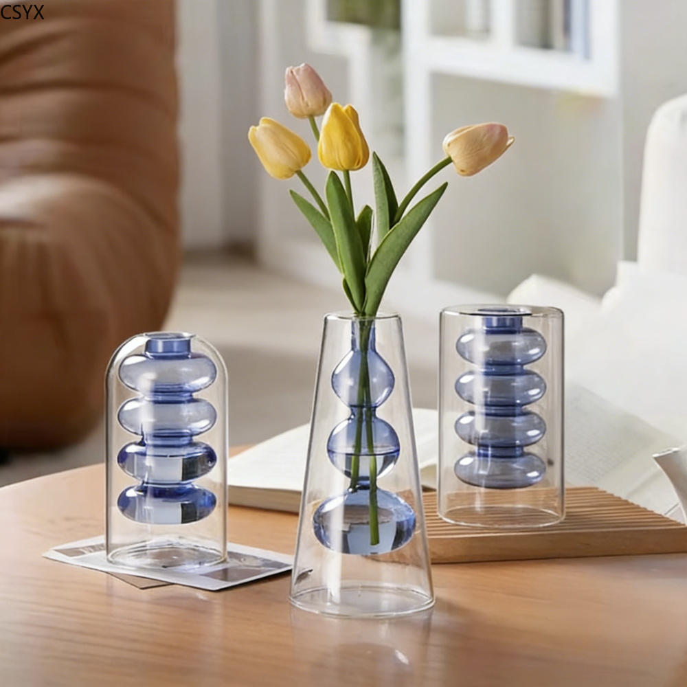 Creative Nordic Colorful Doubl - огляд і ціна Glass Vase Nordic