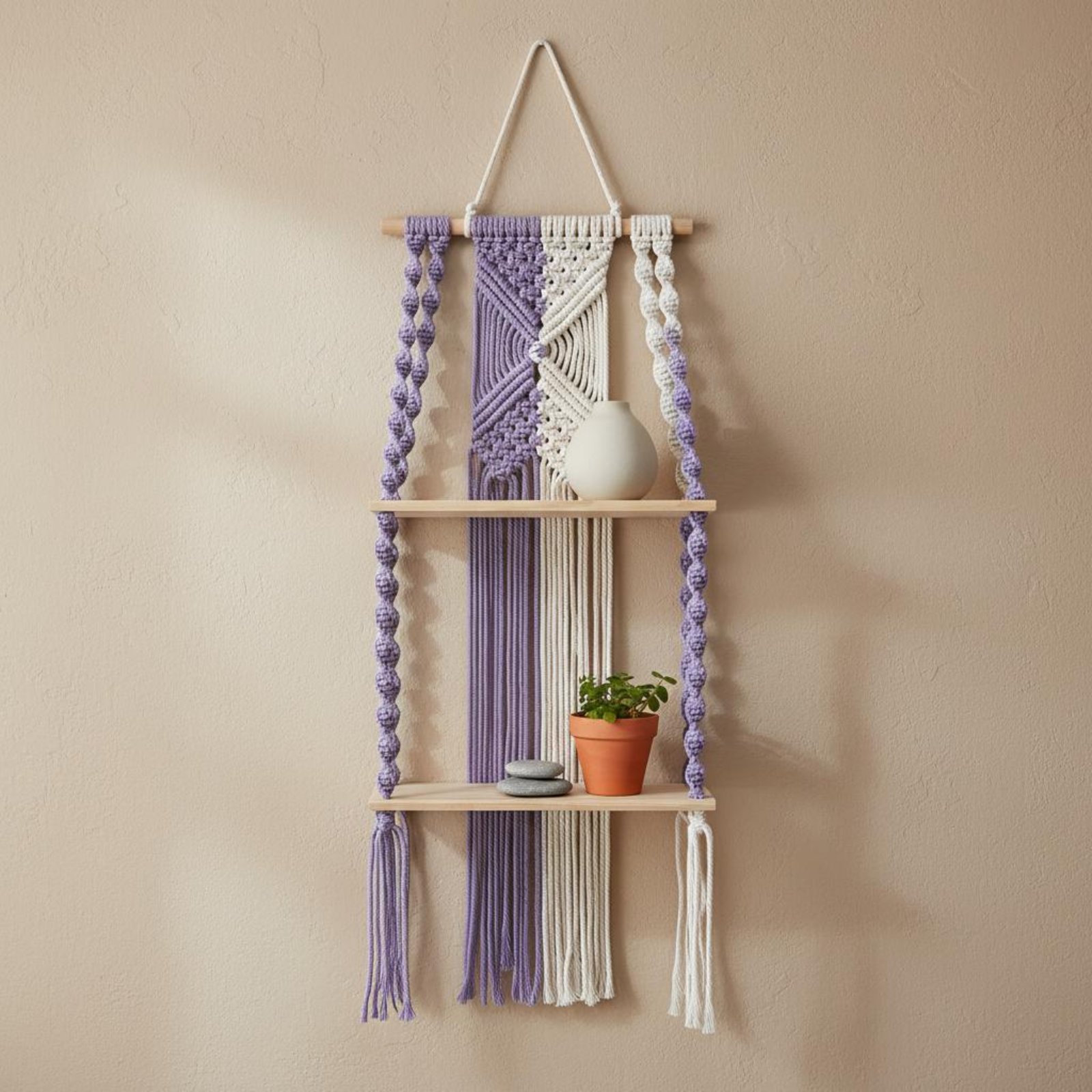 Boho Wall Hanging Shelf Easy t - огляд і ціна Macrame Wall Hanging
