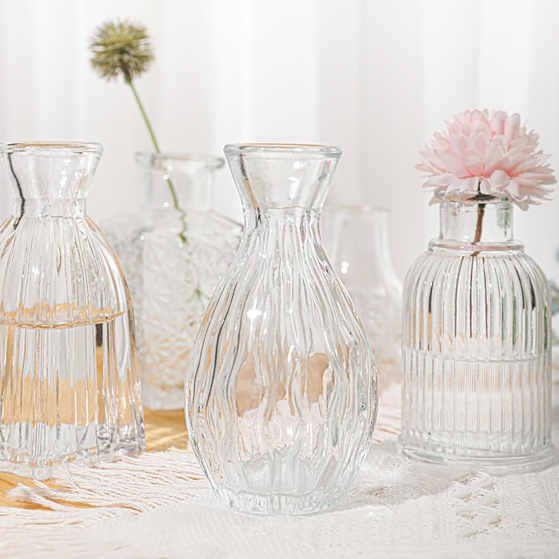 Nordic Embossed Transparent Gl - огляд і ціна Glass Vase Nordic