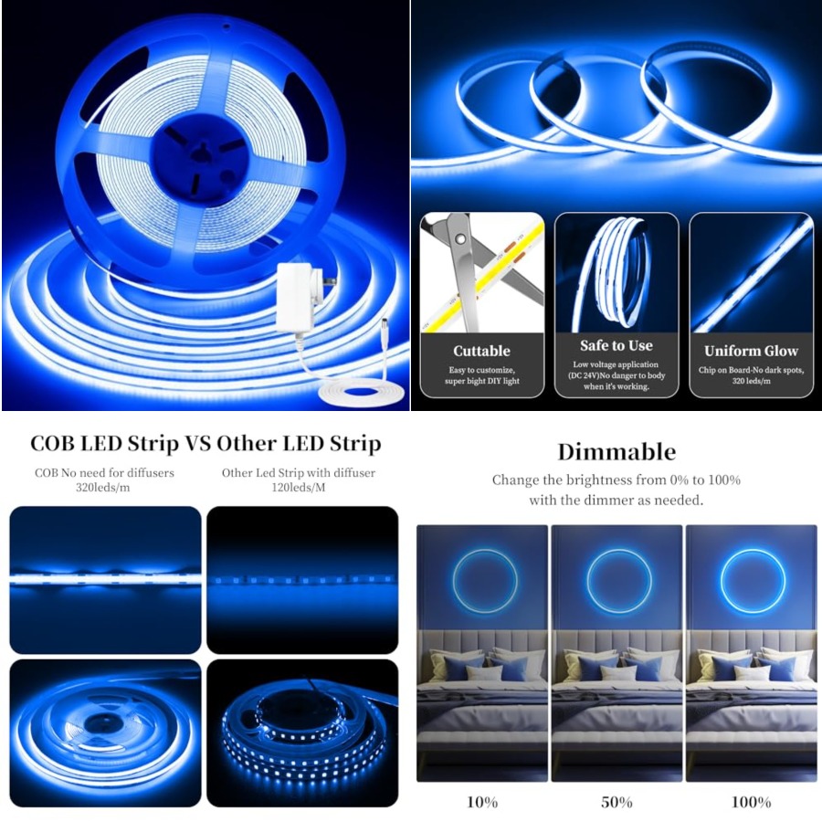 32.8ft/10M COB LED Light Strip - огляд і ціна Led Strip Lights
