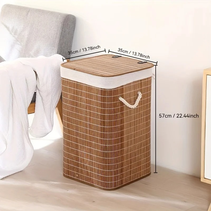 Coffee Brown Laundry Hamper -  - огляд і ціна Home Decor Hampers
