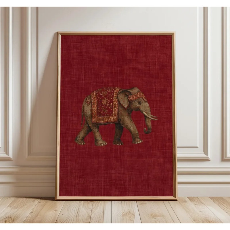 Indian Elephant Pattern Print, - огляд і ціна Home Decor Indonesia
