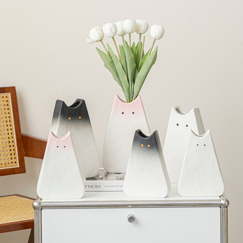 Cute Cat-like Ceramic Vase, No - огляд і ціна Glass Vase Nordic