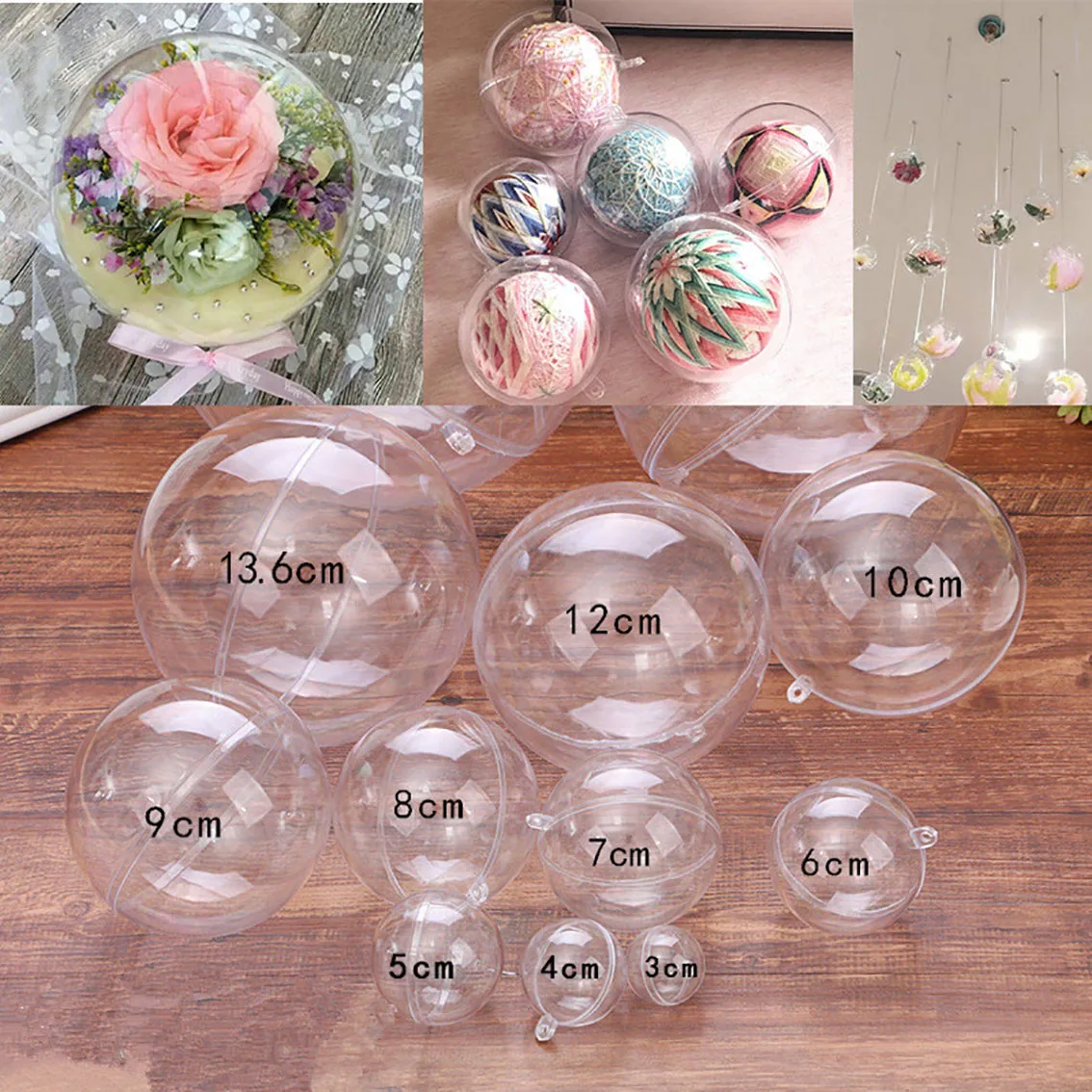 1-20CM Transparent Balls Hollo - огляд і ціна Home Decor Xmas Gifts