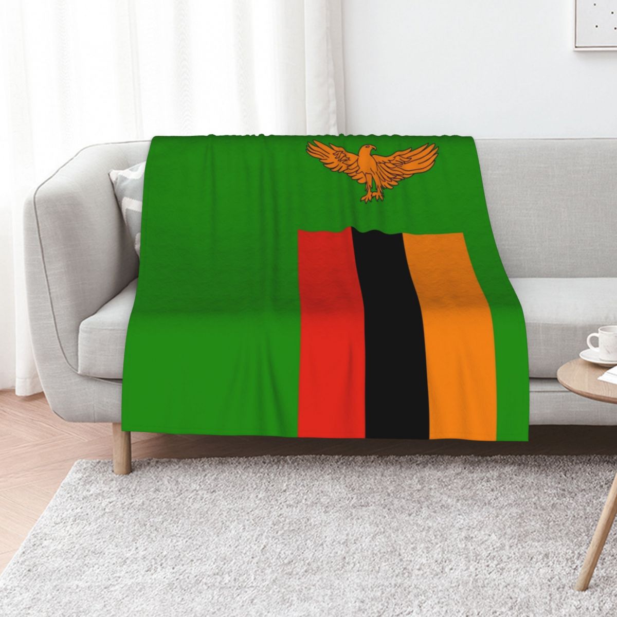 Flag of Zambia Throw Blanket W - огляд і ціна Home Decor Zambia