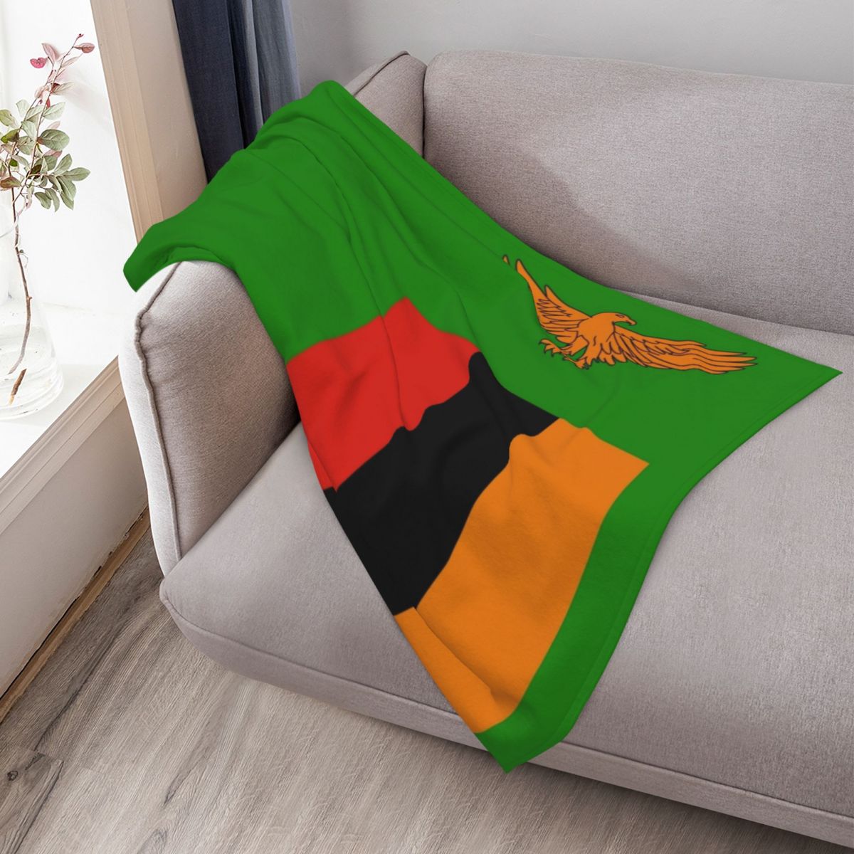 Flag of Zambia Throw Blanket W - огляд і ціна Home Decor Zambia