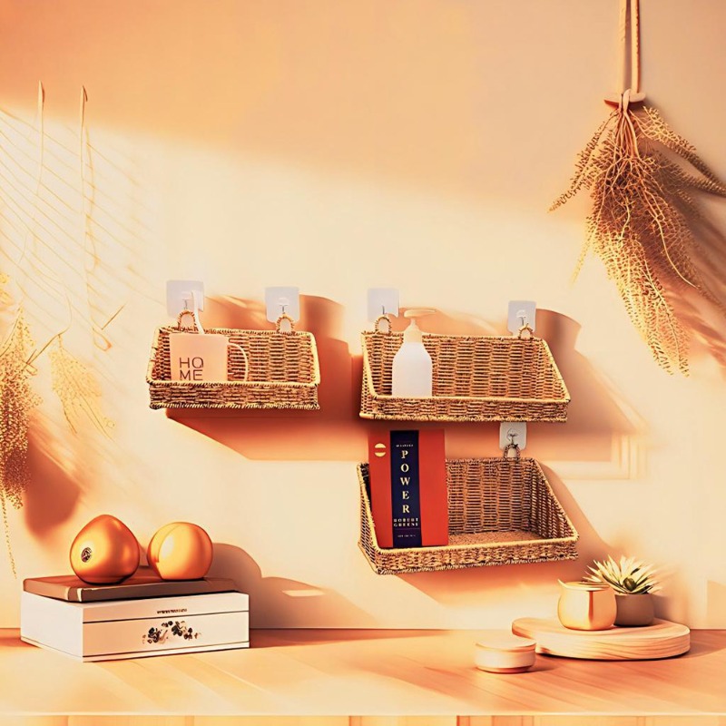 Woven Rattan Hanging Storage B - огляд і ціна Home Decor Hampers