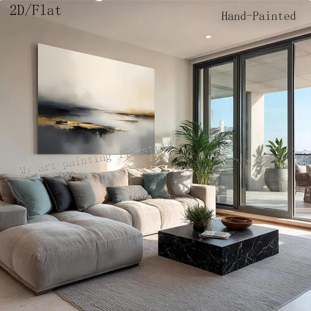 Large Abstract Oil Painting Ha - огляд і ціна Home Decor Free Images