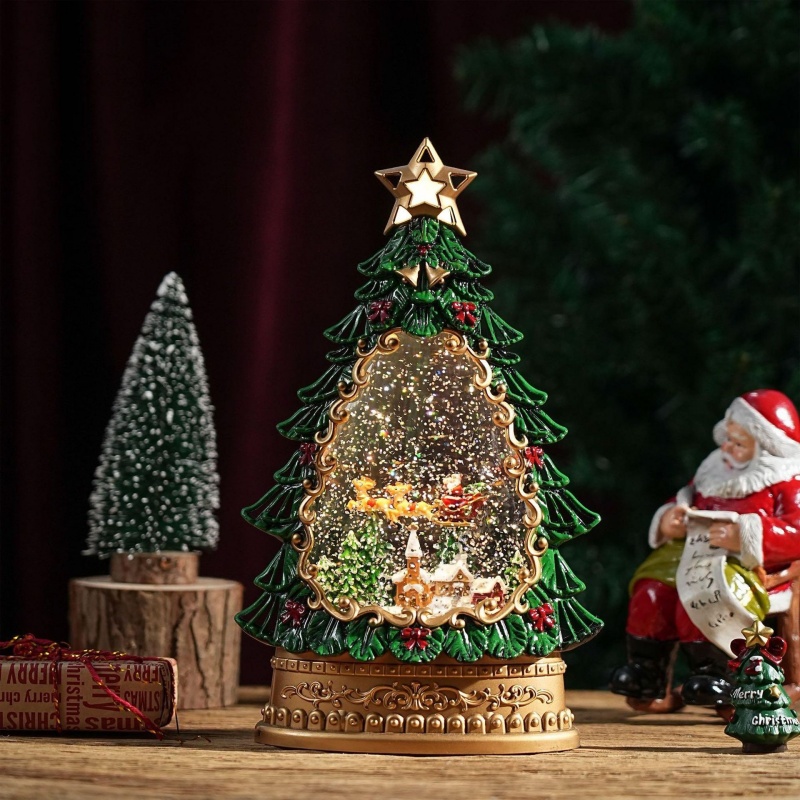 Snow Globe Music Box Christmas - огляд і ціна Home Decor Xmas Gifts