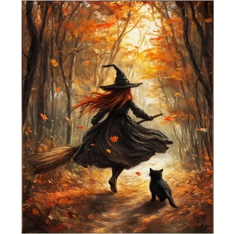 Retro Alloween Autumn Witch On - огляд і ціна Home Decor Foto