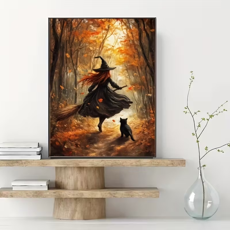 Retro Alloween Autumn Witch On - огляд і ціна Home Decor Foto