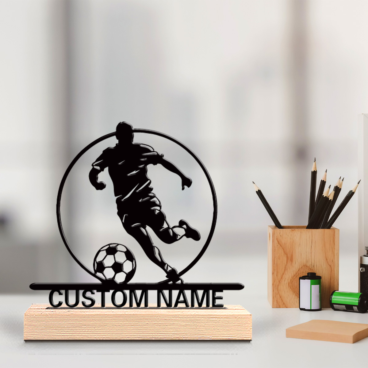 Custom Soccer Player Metal Sta - огляд і ціна Home Decor Market