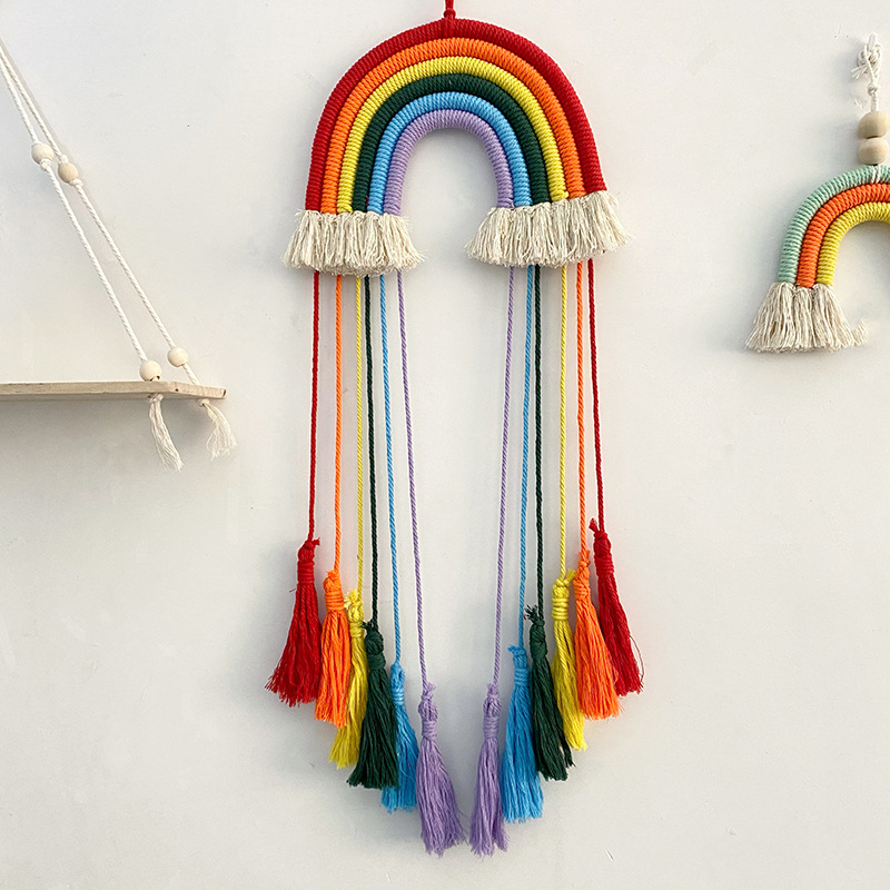 Cotton Rope Woven Rainbow Hang - огляд і ціна Macrame Wall Hanging