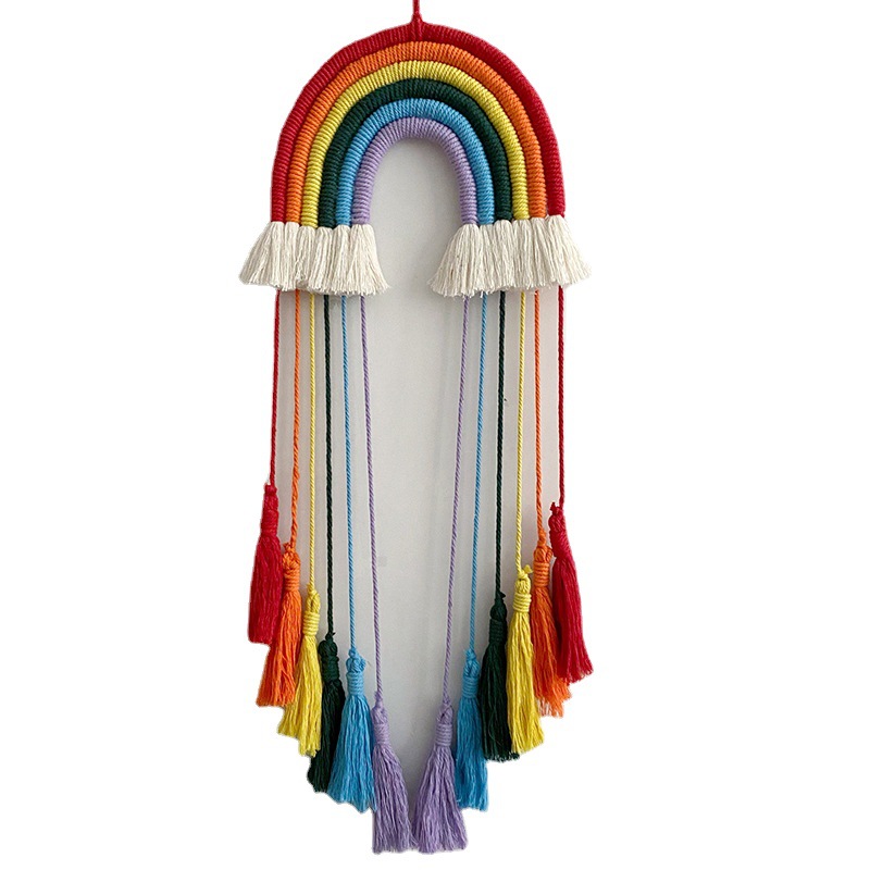 Cotton Rope Woven Rainbow Hang - огляд і ціна Macrame Wall Hanging