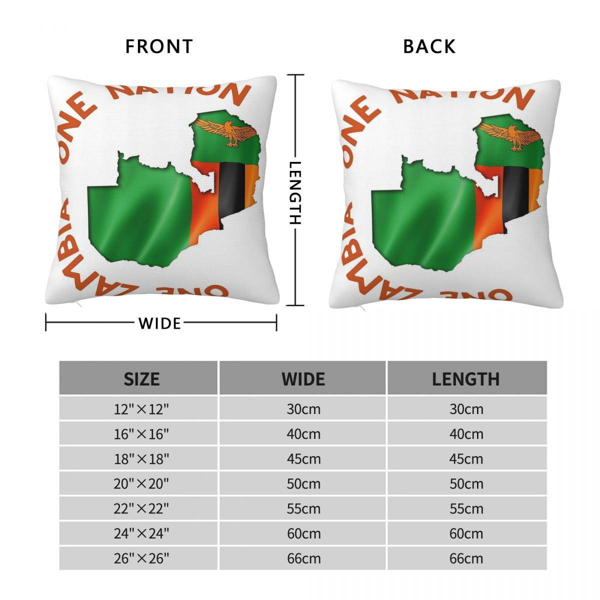 One Zambia One Nation Square P - огляд і ціна Home Decor Zambia