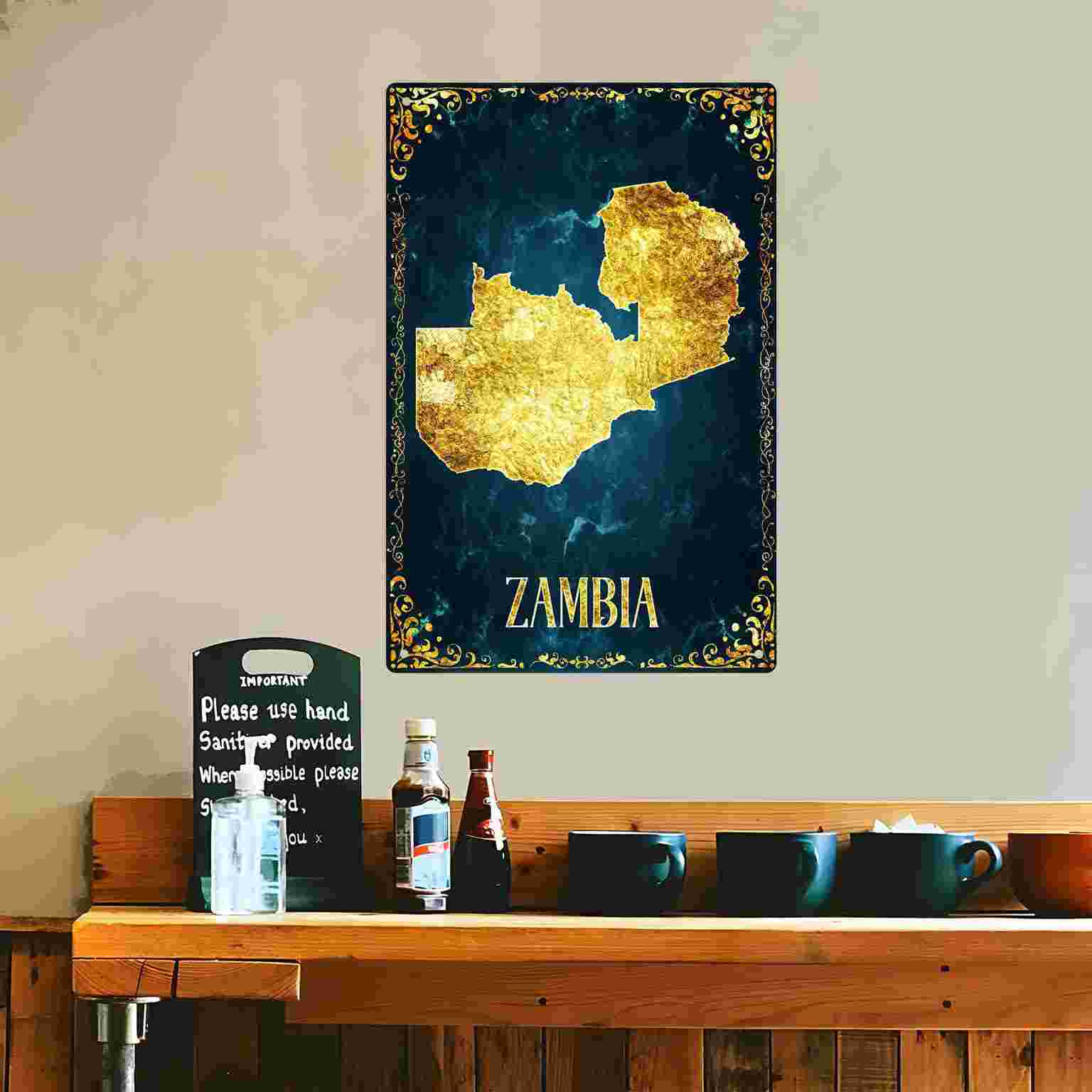 2D FLAT 1pc Zambia Gold Foil M - огляд і ціна Home Decor Zambia