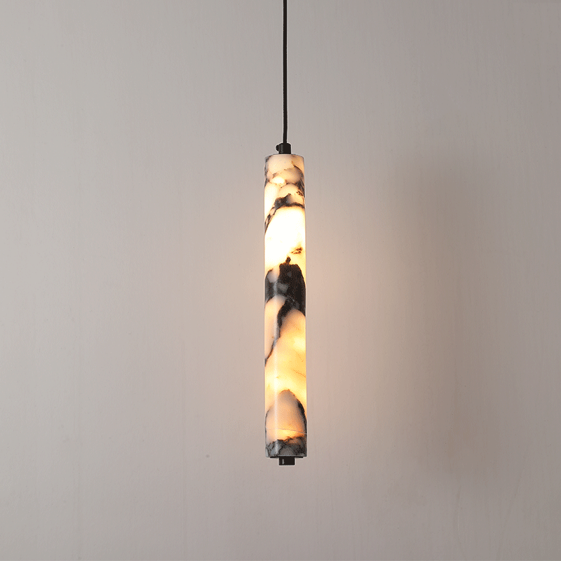 Luxury Black Cylinder Natural  - огляд і ціна Hanging Moon Lamp