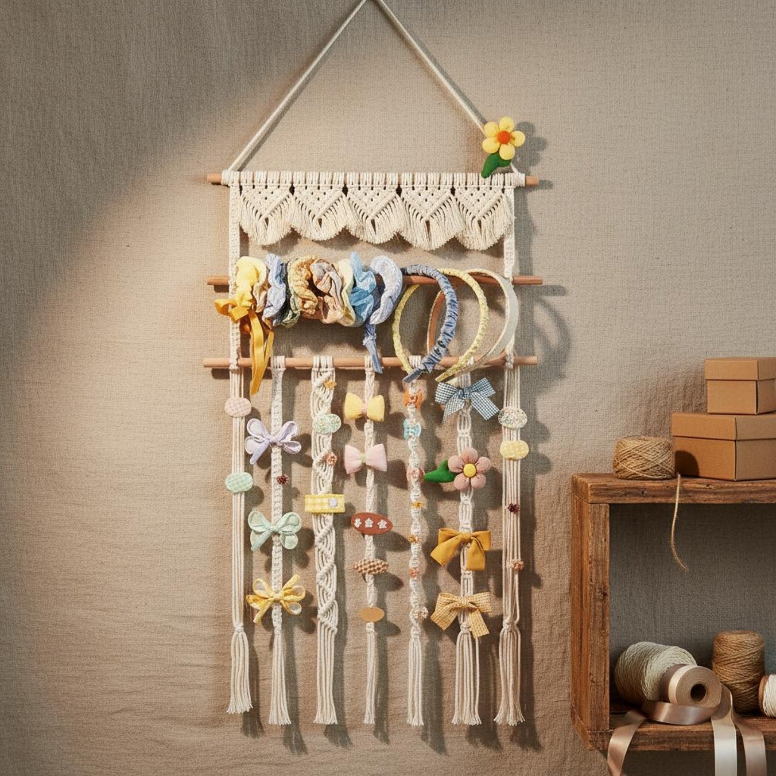 Macrame Hanging Shelf Handmade - огляд і ціна Macrame Wall Hanging
