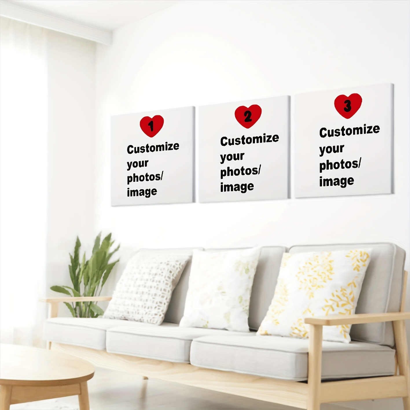 3pcs/set Custom Square Canvas  - огляд і ціна Home Decor Foto