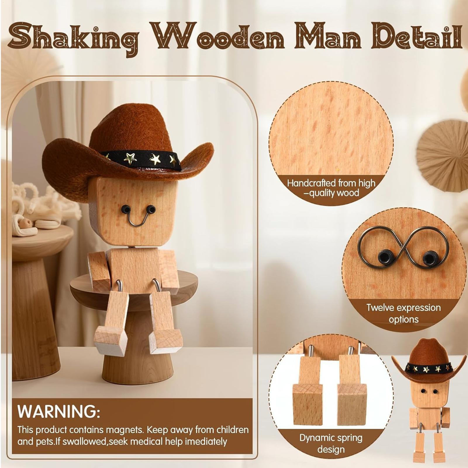Shaking Wooden Man For Dashboa - огляд і ціна Home Decor Express