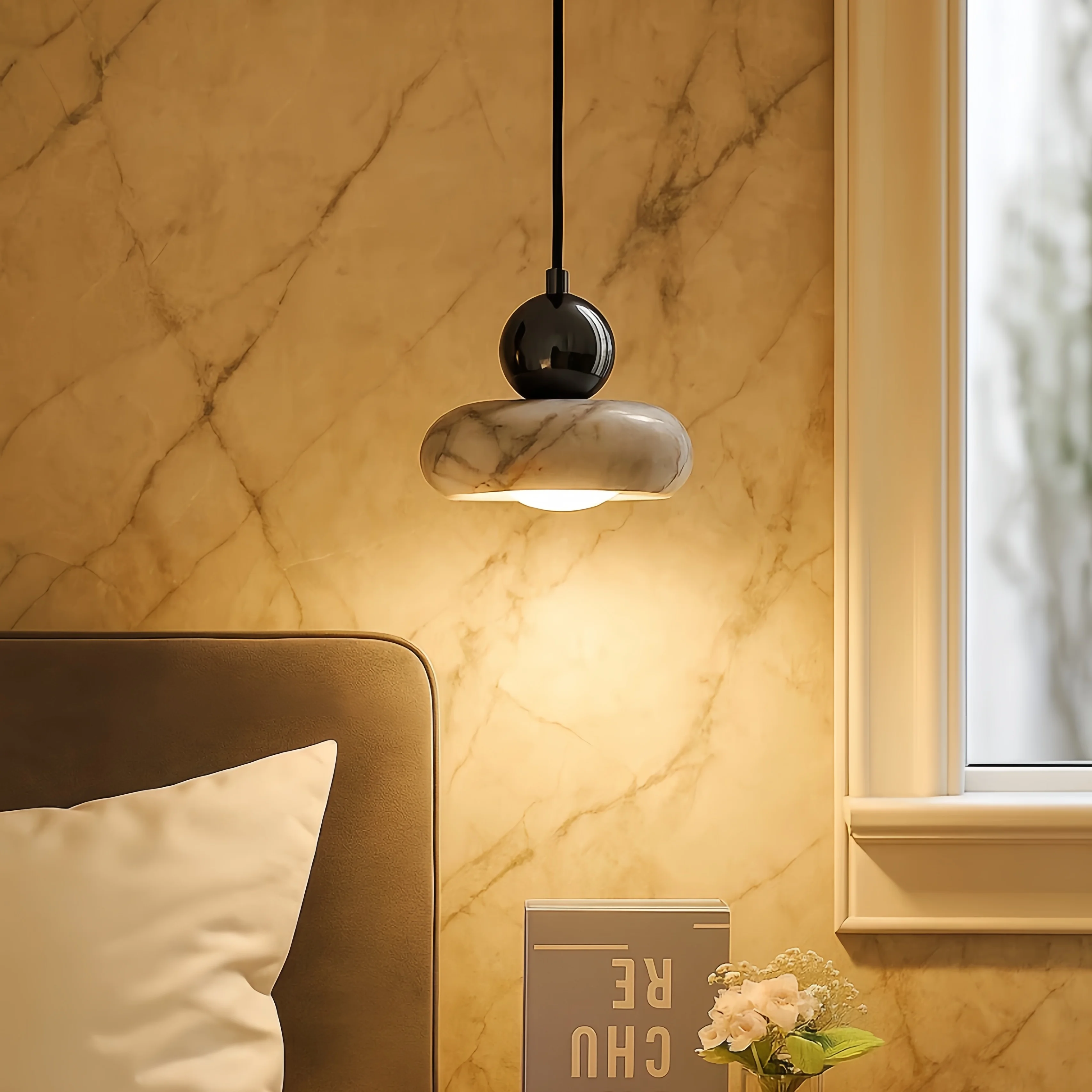 Nordic Art Bedside Pendant Lig - огляд і ціна Hanging Moon Lamp