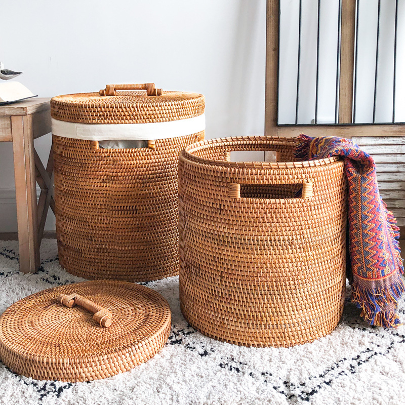 Rattan Laundry Basket, Large C - огляд і ціна Home Decor Hampers