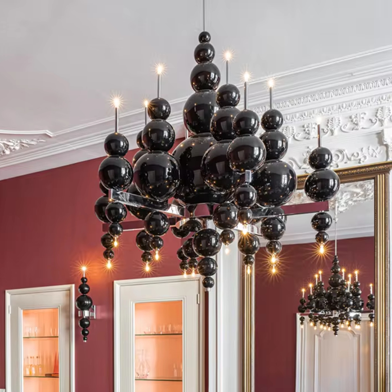 Luxury Living Room Black Chand - огляд і ціна Hanging Moon Lamp