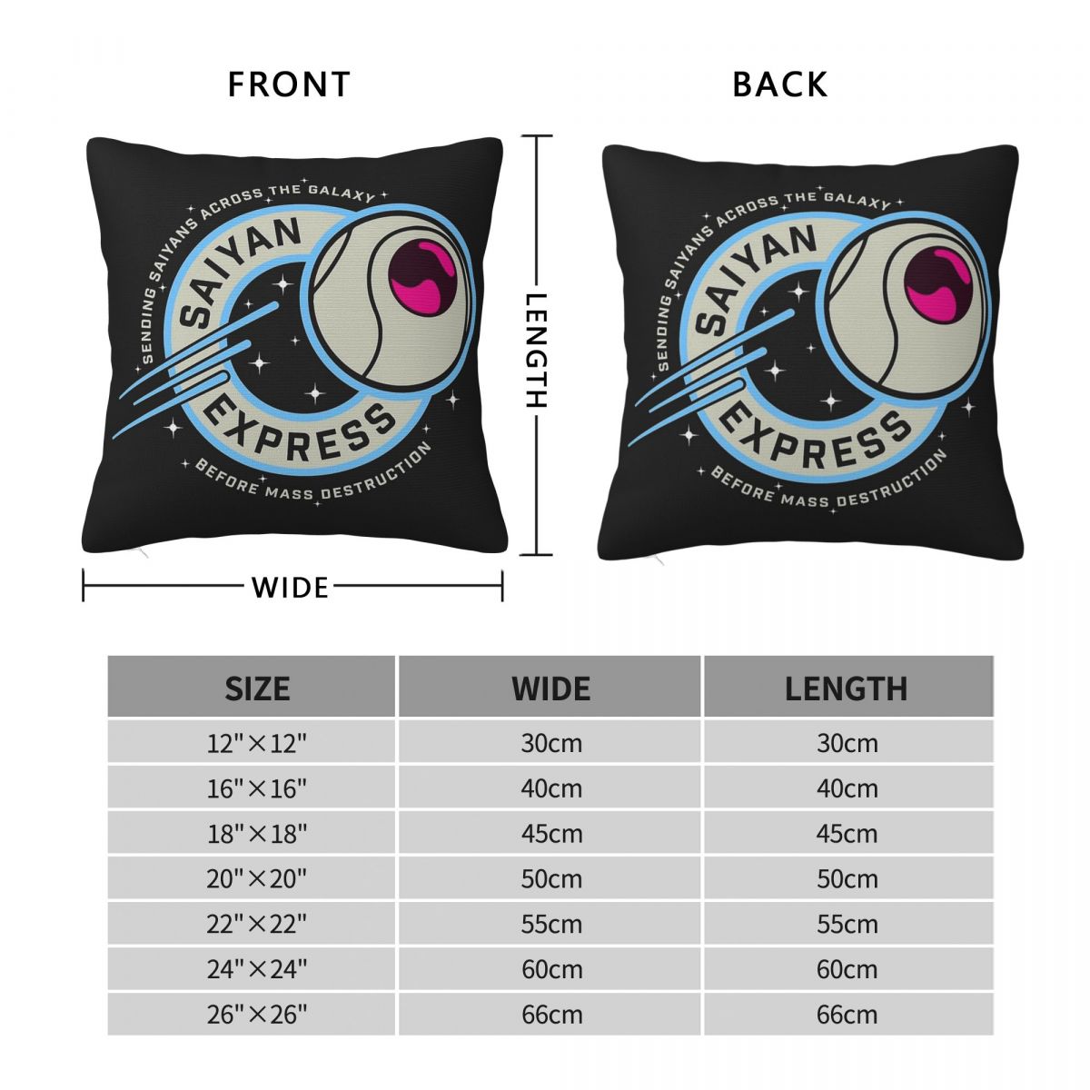 Saiyan Express Badge Pillowcas - огляд і ціна Home Decor Express