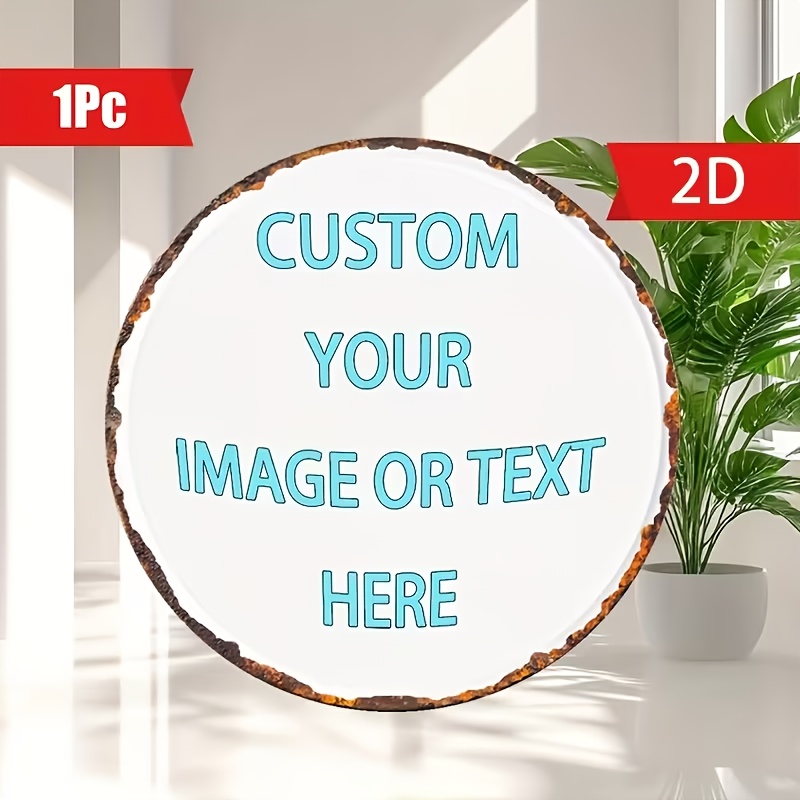 Custom Round Metal Tin Sign, P - огляд і ціна Home Decor Free Images