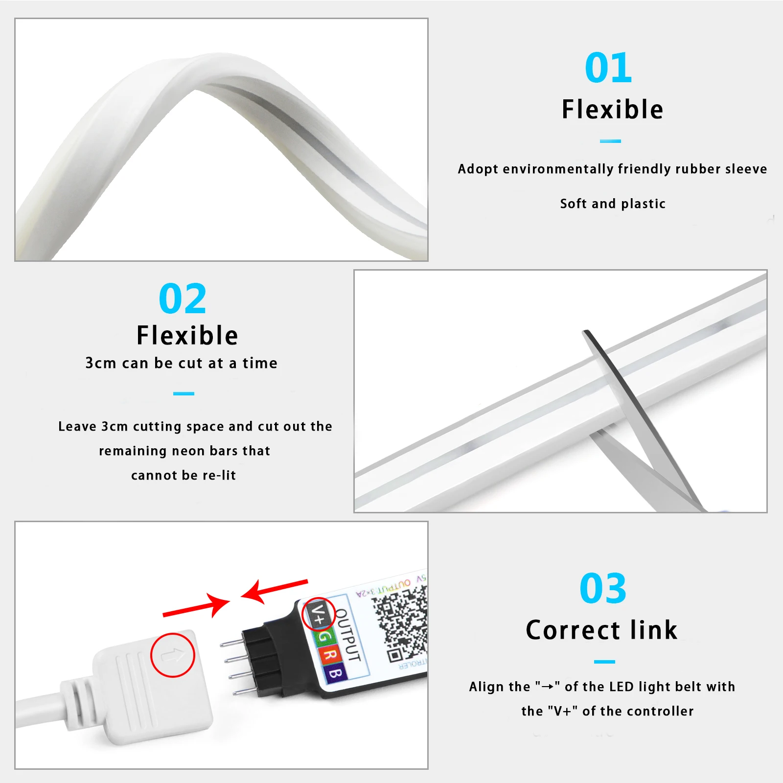 1-5m RGB LED Neon Strip Light  - огляд і ціна Led Strip Lights
